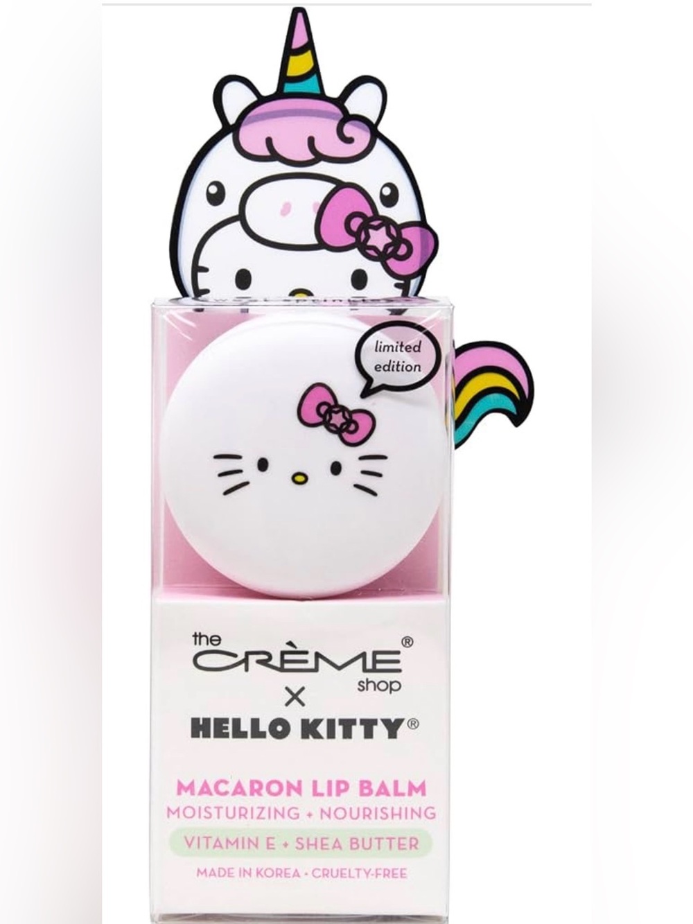 The Crème Shop x Hello Kitty Sweet Sprinkles  Macaron Lip Balm-New